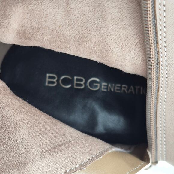 NEW BCBG Sandra Square Toe Dress Bootie Beige bootie size 7 - Picture 7 of 7